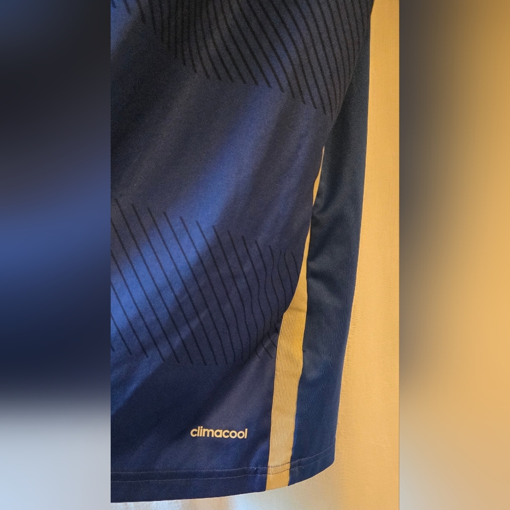 Adidas Climalite Men's Navy Blue Striped Argentina Soccer Jersey - Picture 5 of 8